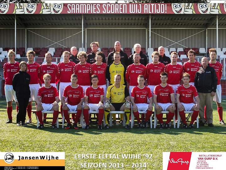 wijhe 92 1e team seizoen 2013 - 2014.JPG